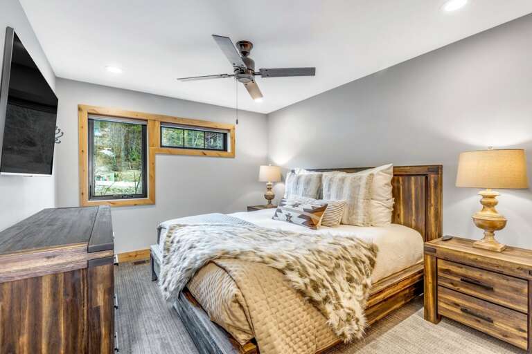 King Suite #2 also features an HDTV with streaming capabilities and cable, large dresser and closet, luxury king mattress and linens.