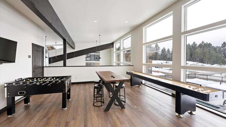 Game room at The Quary Clubhouse.