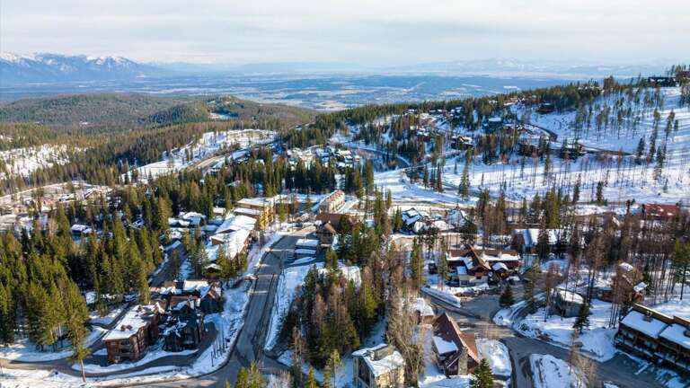 Aerial view of Kristianna and the town of Whitefish
