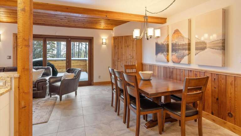 Open concept dining area and living room