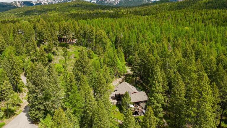 Aerial view of the property
