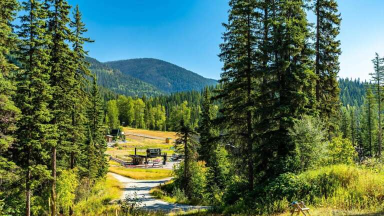 View of the chairlift from the property down the ski run "Home Again"