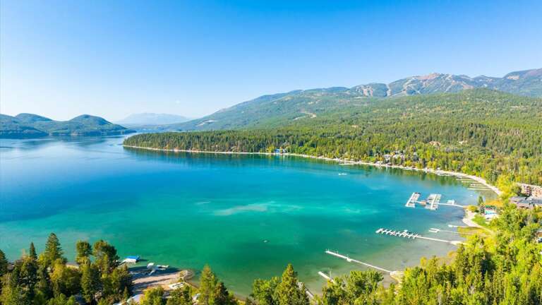 Aerial view of Whitefish Lake