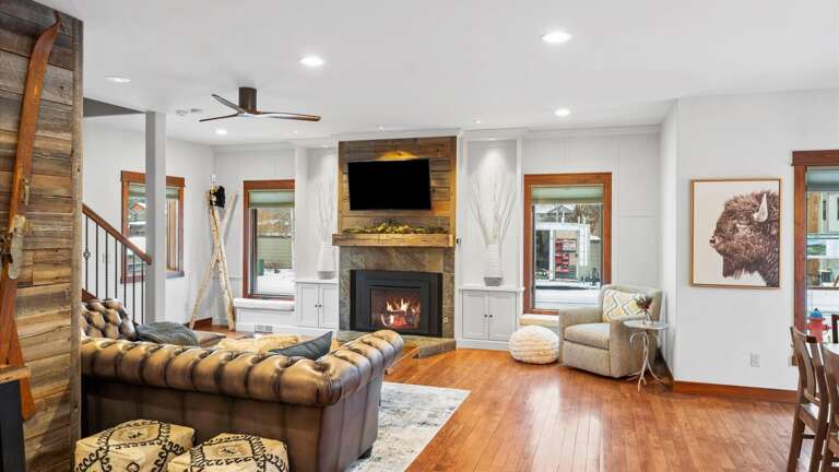 The great room features an open concept living room, dining room, kitchen area.