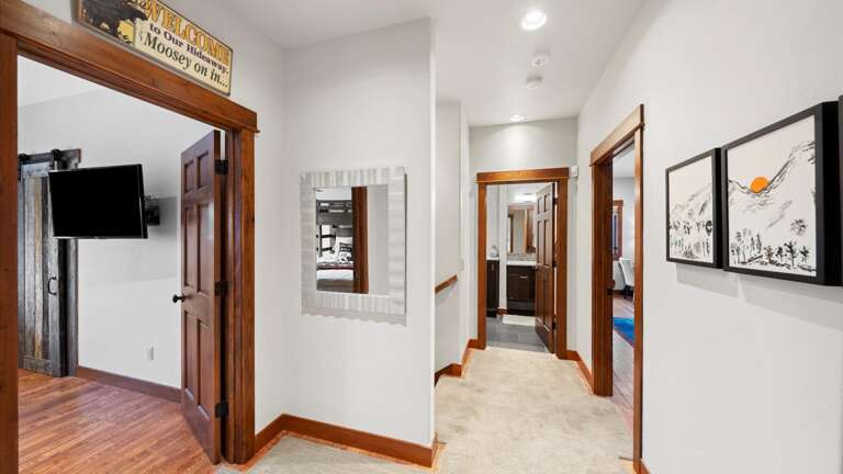 The upstairs layout