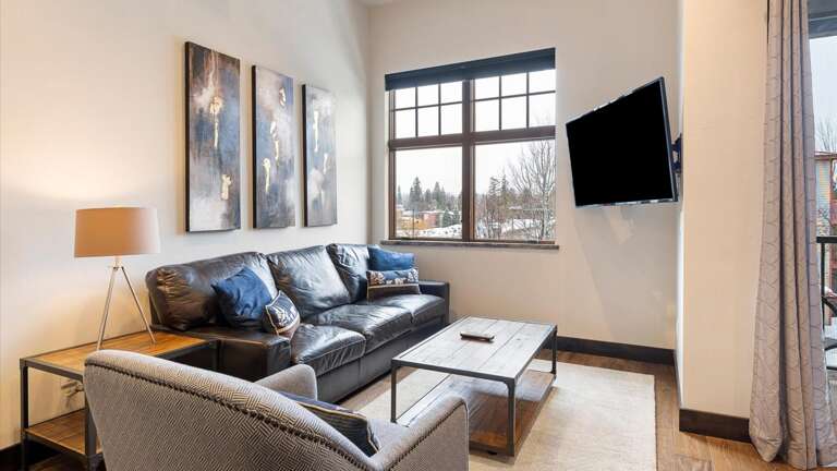 Cozy up in the living room after a day of adventures with HDTV with streaming capabilities. Also, has a luxury mattress pull out sofa sleeper.