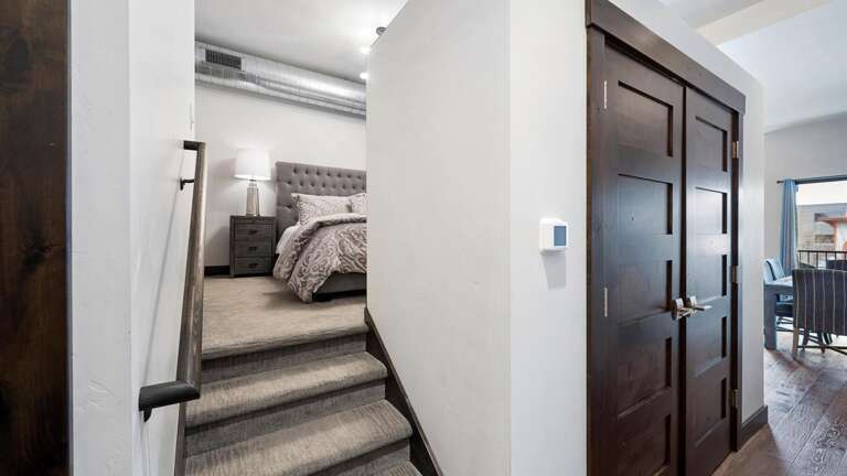 Stairs up to master bedroom