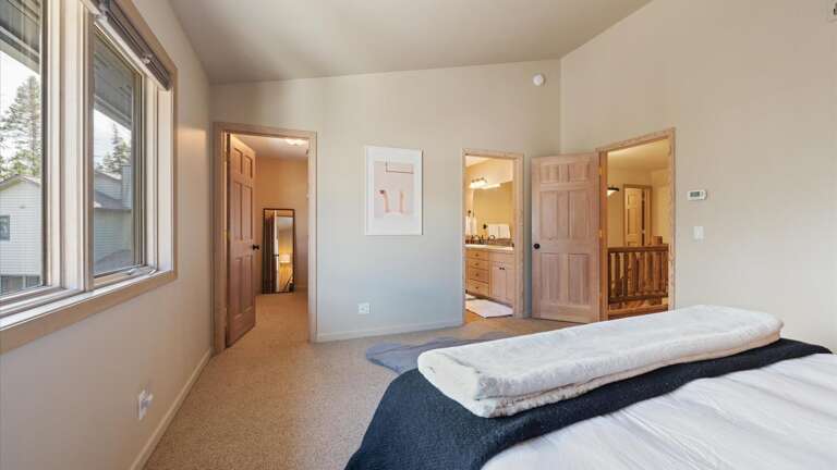 Master bedroom with luxury king mattress