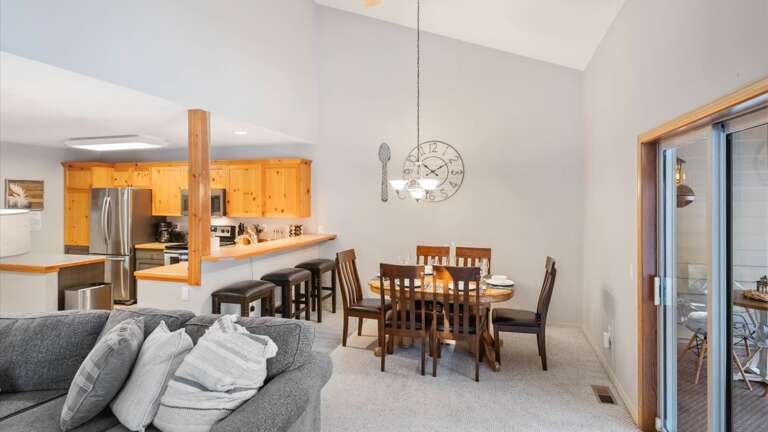 Open concept dining room, living room and kitchen