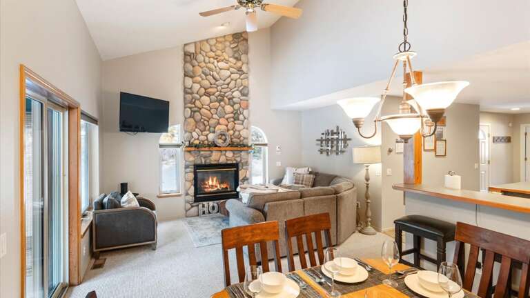 Open concept dining room, living room and kitchen