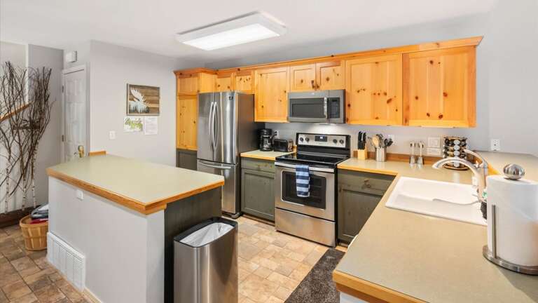 Open concept fully stocked kitchen