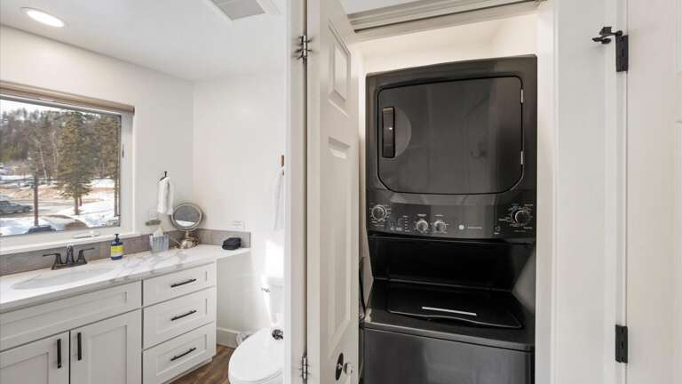 Laundry closet is located on the top floor bathroom.