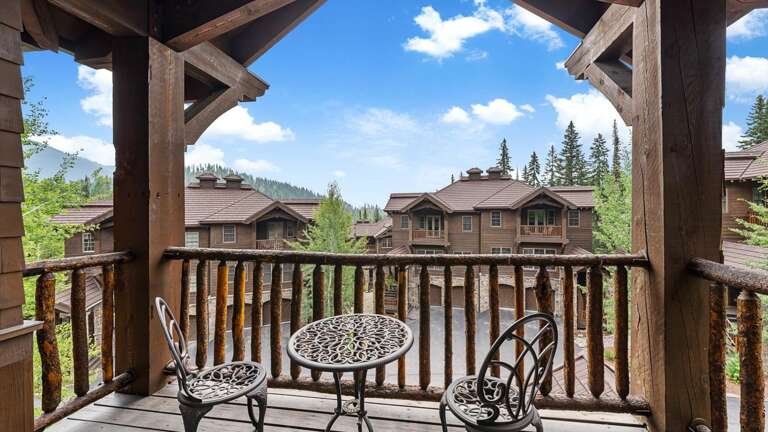 Master bedroom balcony seating area