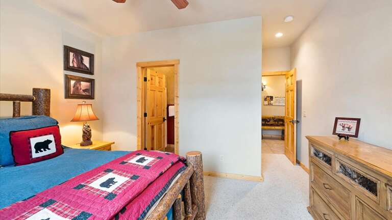 Entry level floor bedroom with luxury queen mattress, large closet, ensuite bathroom, state of the art massage chair.