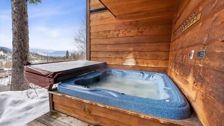Private hot tub after a long day on the slopes or hiking trails.