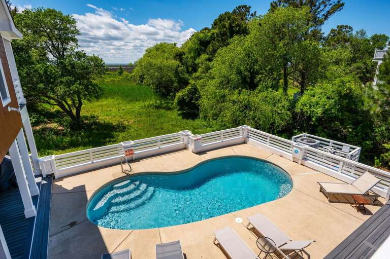 CC318: OBX Rays | TL Den - Balcony View of Pool Deck