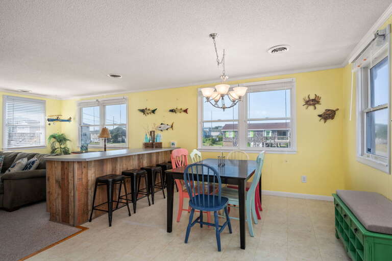 KDH367: Wright By The Sea | Dining Area- Seating for 6, Kitchen Island Seating for 5