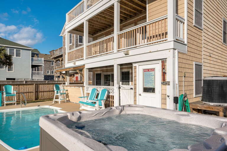 NH283: Pelican's Post | Pool Deck with Hot Tub