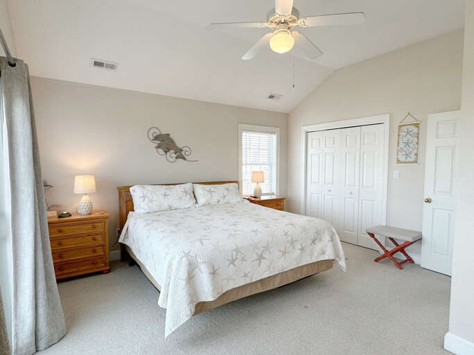 NH283: Pelican's Post | TL Bedroom 5 - King, Private Bath, Deck Access