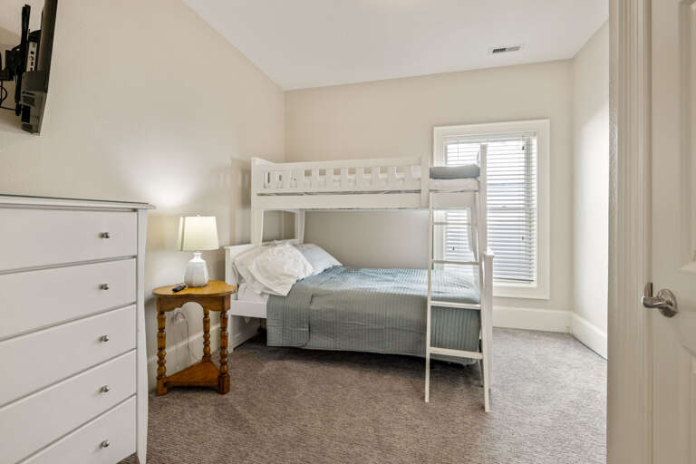 SNH345: Take It To The Limit | LL Bedroom 2- Pyramid Bunk Bed, Trundle, Private Bath, Deck Access