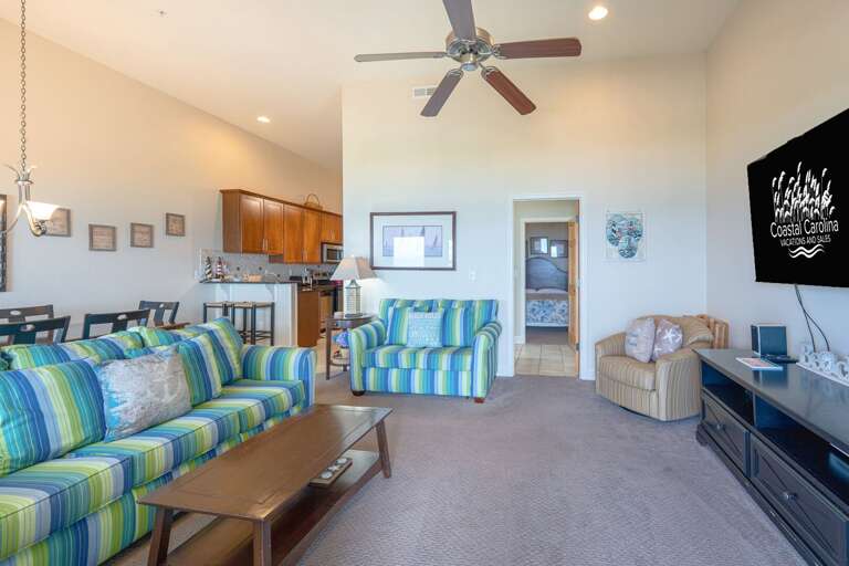 FF311: The Wright Place | Living Area - Sleep Sofa, Oceanfront Deck Access