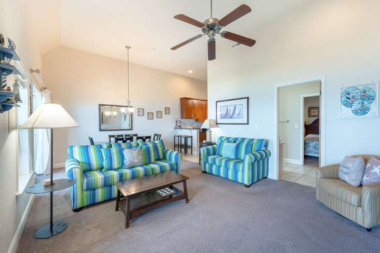 FF311: The Wright Place | Living Area - Sleep Sofa, Oceanfront Deck Access