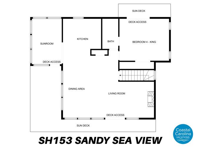 SH153: Sandy Sea View | Top Level Floorplan SH153: Sandy Sea View | Top Level Floorplan