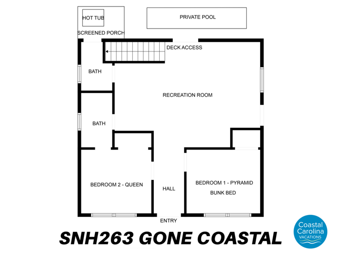 SNH263: Gone Coastal | Lower Level Floorplan
