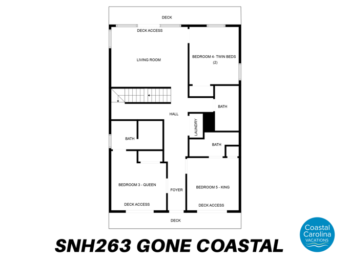 SNH263: Gone Coastal | Middle Level Floorplan