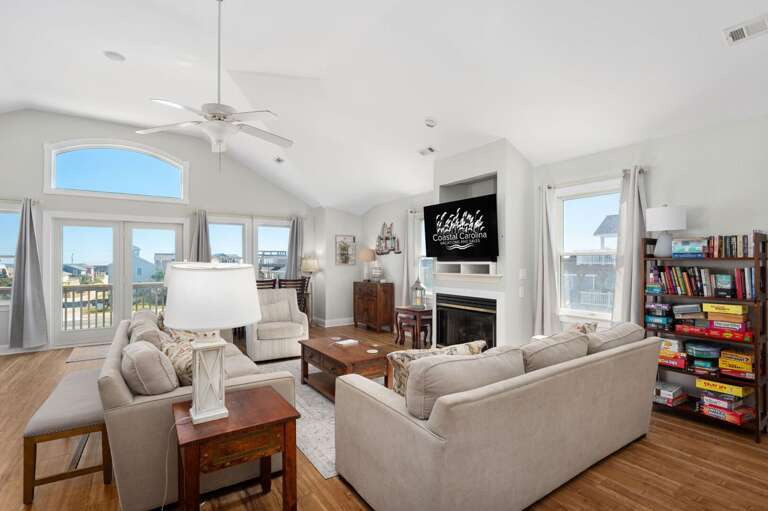 SNH263: Gone Coastal | TL Living Area, Fireplace (Off-Season Only)