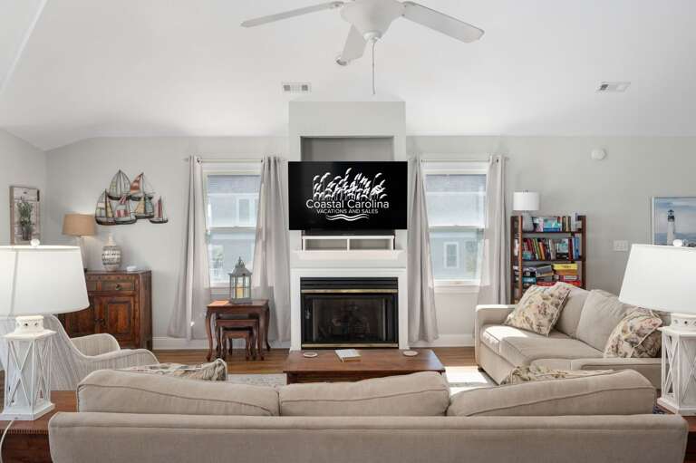 SNH263: Gone Coastal | TL Living Area, Fireplace (Off-Season Only)