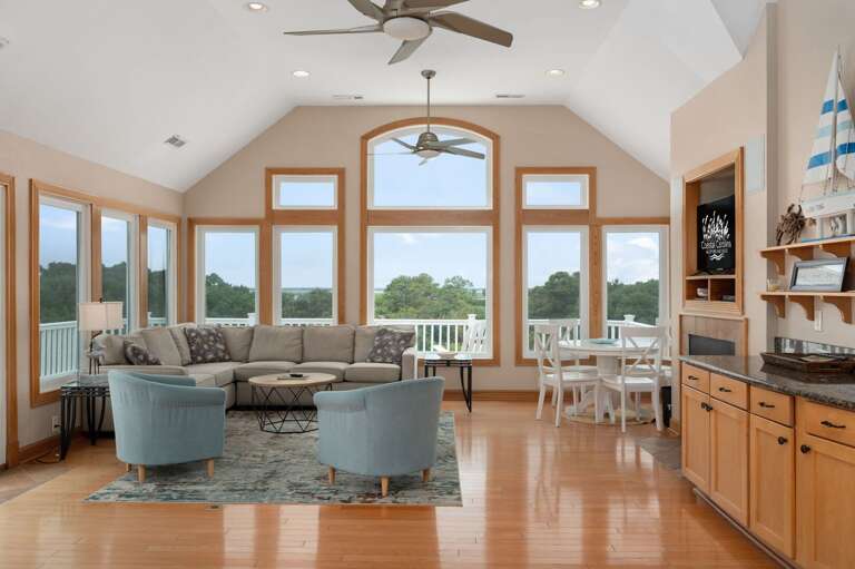 CC230: A Shore Thing | TL Living Area - Deck Access, Wet Bar, Mini Fridge