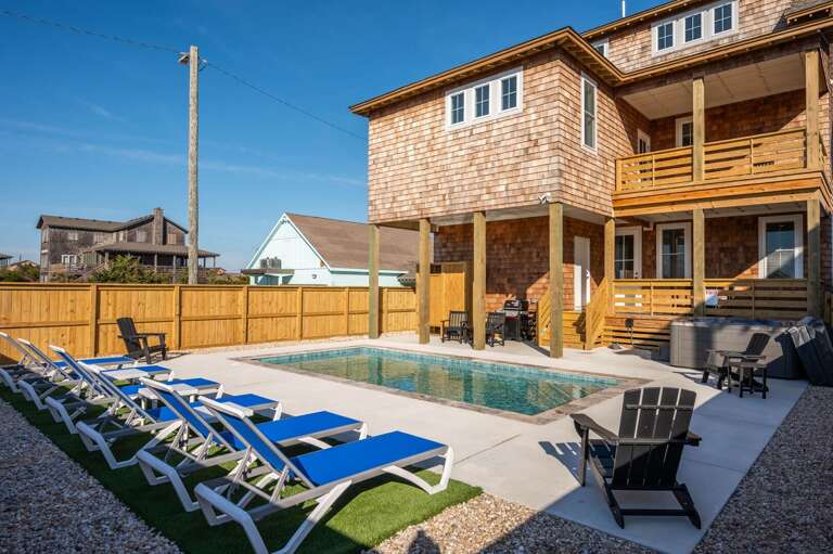 NH369: Nags Head 369 | Rear Exterior - Private Pool Deck