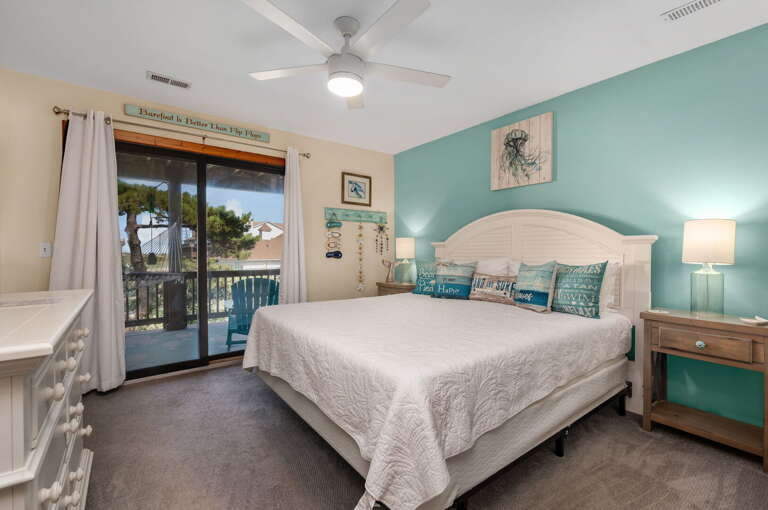 SDG2: Sea Glass Shack | ML Bedroom 1 - King, Private Bath, Deck Access SDG2: Sea Glass Shack | ML Bedroom 1 - King, Private Bath, Deck Access