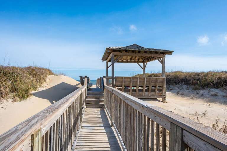 DE08: Shore Beats Work | Rear Exterior - Private Beach Access, Gazebo