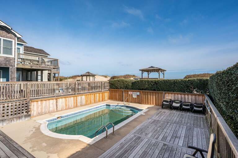 DE08: Shore Beats Work | Rear Exterior - Private Pool Deck