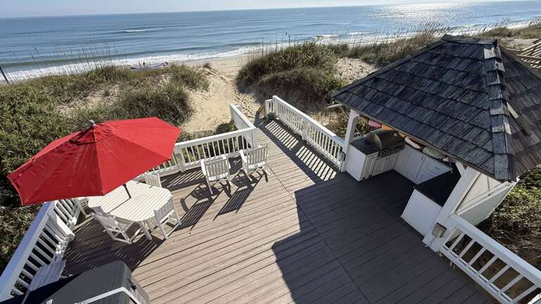 SS18: Sunnyside Up | Rear Exterior - Deck and Private Beach Walkway