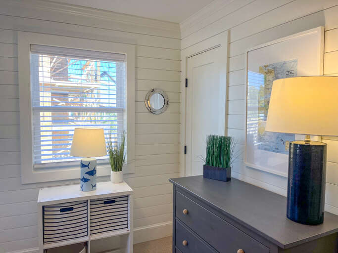 With room for everyone, enjoy this bunk room with Jack and Jill bath, a pool view and games for kids or adults of all ages. With room for everyone, enjoy this bunk room with Jack and Jill bath, a pool view and games for kids or adults of all ages.