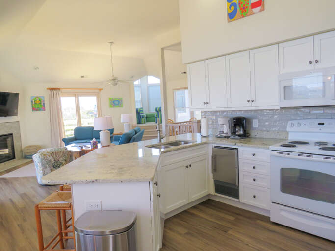 Stainless appliances, beautiful granite and bright windows this kitchen has it all.