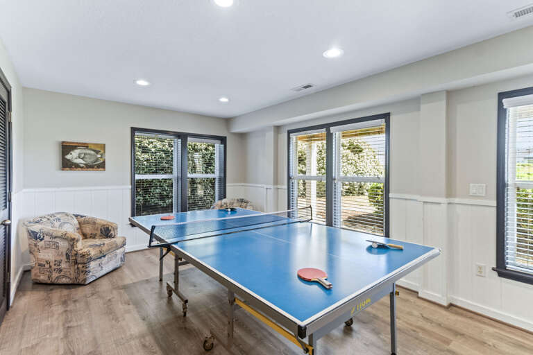 Just off the pool table enjoy a few rounds of table tennis.