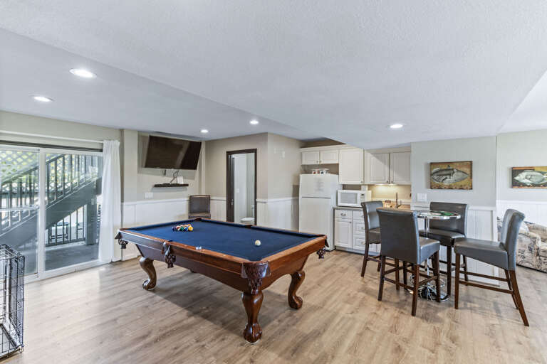 Table tennis, football, pub seating and a pool table are all you need to game on here.