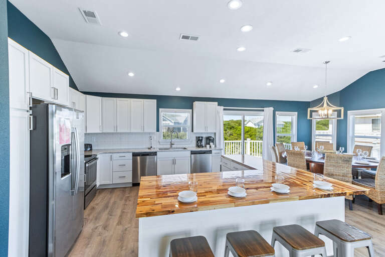 Stainless appliances, beautiful granite and bright windows this kitchen has it all.