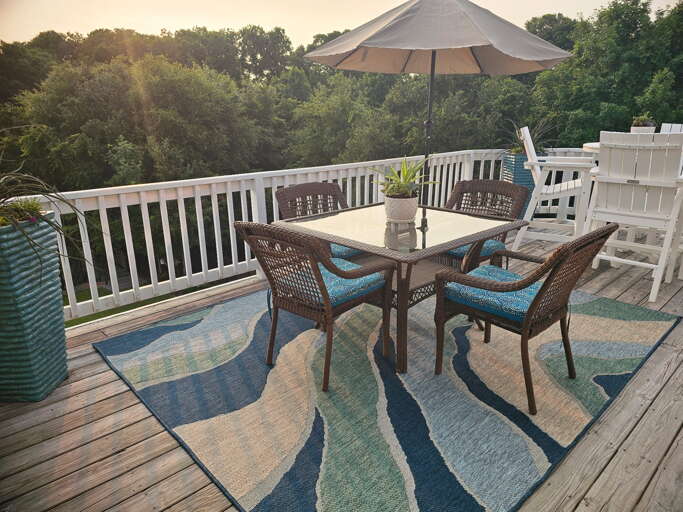 Enjoy a meal on the deck