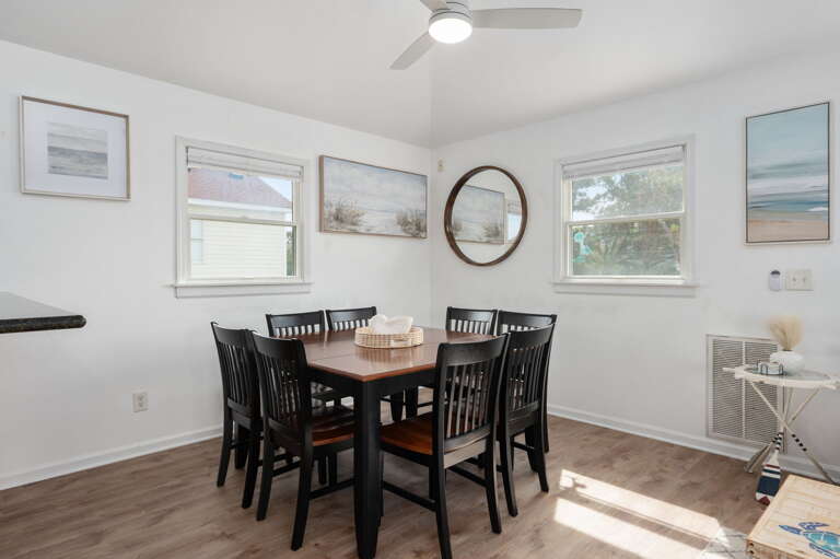 The natural light, family style seating and high ceilings in the dining area are made for great conversations.