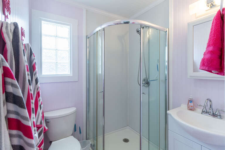 Hall bathroom with shower only