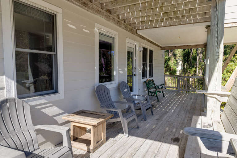 Outdoor seating area with fresh air views