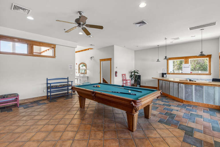 Pool table at Clubhouse