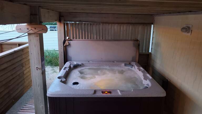 Hot tub to relax in after a long day