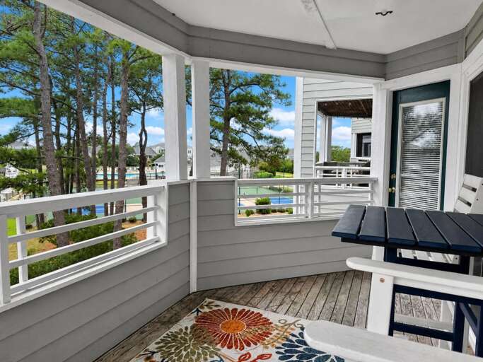Rear Covered Porch with seating
