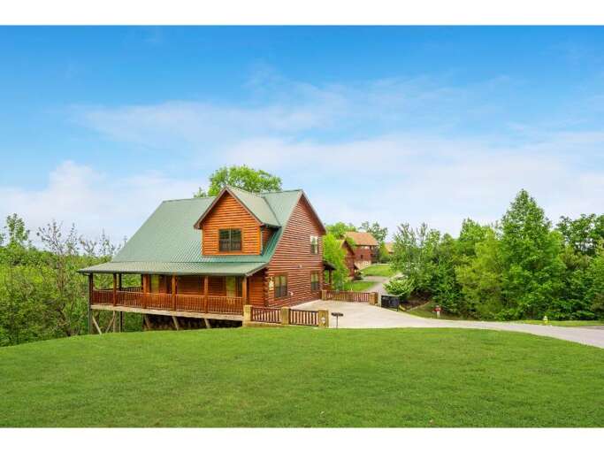 Verdant Vista Framing A Wood-lined Vacation Rental